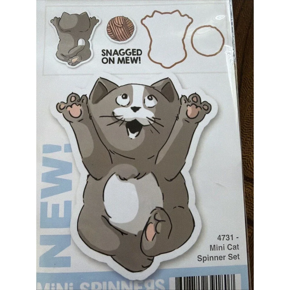 Art Impressions mini cat spinner set Kitty Kitten cats Stamp and Die interactive